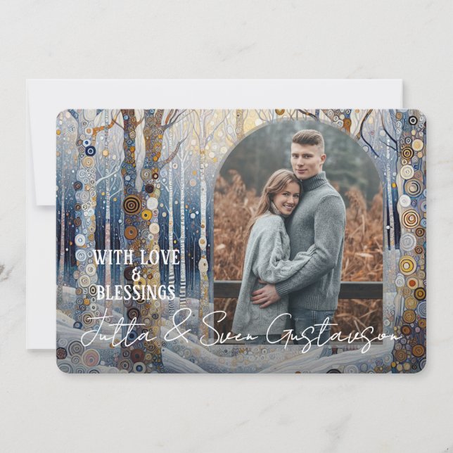 Cartão De Festividades Abstrato de inverno de inverno divertido personali (Frente)