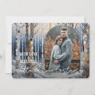 Cartão De Festividades Abstrato de inverno de inverno divertido personali