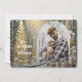 Cartão De Festividades Abstrato de inverno de inverno divertido personali