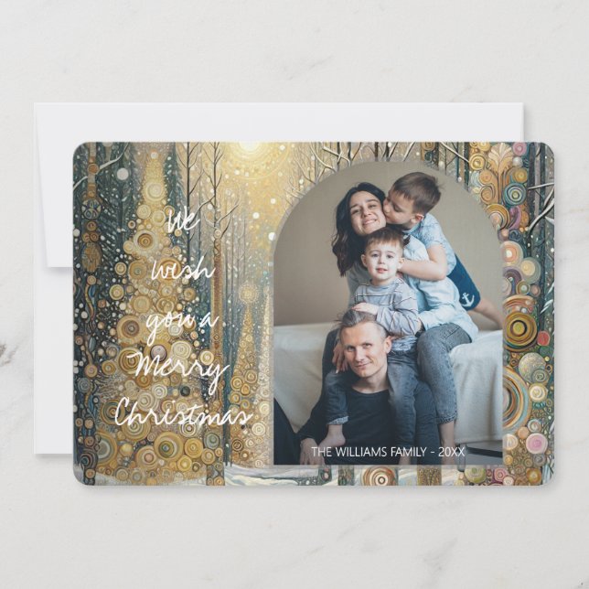 Cartão De Festividades Abstrato de inverno de inverno divertido personali (Frente)