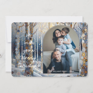 Cartão De Festividades Abstrato de inverno de inverno divertido personali