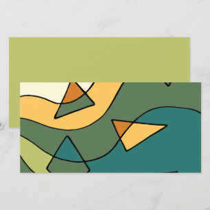 Cartão De Festividades Abstrato de vintage com mão design