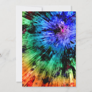Cartão De Festividades Abstrato Tie Dye