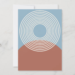 Cartão De Festividades Abstrato Zen - trabalho de arte minimalista