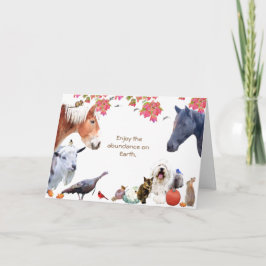 Cartão De Festividades Abundância da Terra:Cartão de Férias Feliz de Ação