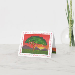 Cartão De Festividades Acacia Christmas Sunset