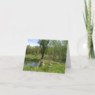 Cartão De Festividades Acalmando Paisagem De Pond
