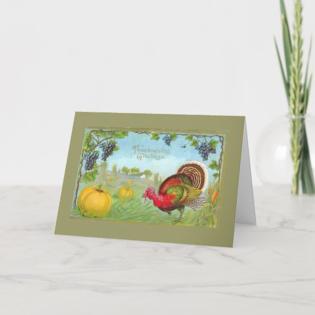 Cartão De Festividades Ação de Graças (Frente)