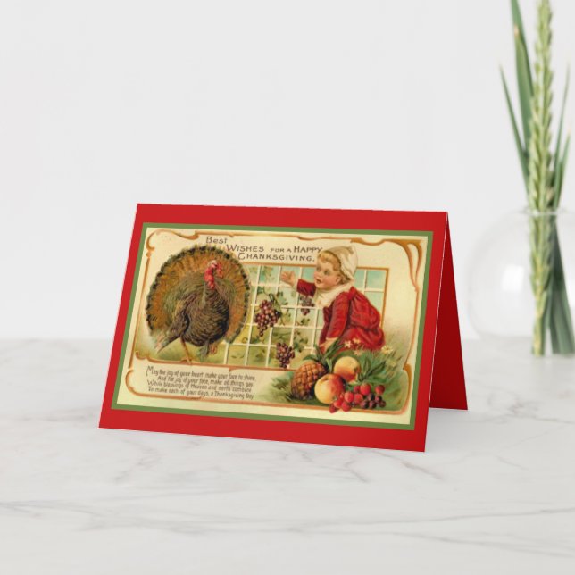 Cartão De Festividades Ação de Graças Bonita (Frente)