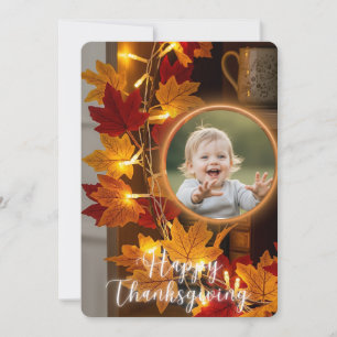 Cartão De Festividades Ação de Graças com Foto Personalizada