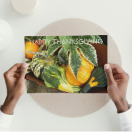 Cartão De Festividades Ação de Graças da Bounful Harvest Squash