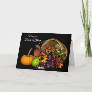 Cartão De Festividades Ação de Graças de Bounty Harvest
