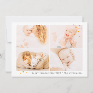 Cartão De Festividades Ação de Graças de Fotografia Personalizada Mini