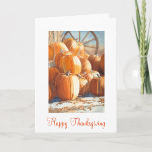 Cartão De Festividades Ação de Graças de Pumpkin