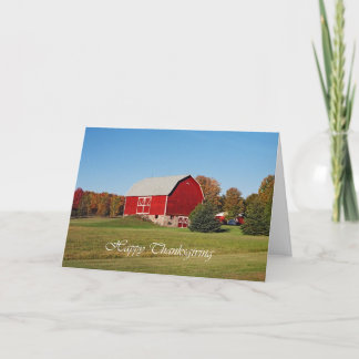 Cartão De Festividades Ação de Graças do Red Barn