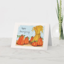 Cartão De Festividades Ação de Graças e Pumpkins