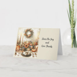 Cartão De Festividades Ação de Graças Feliz da Colheita de outono