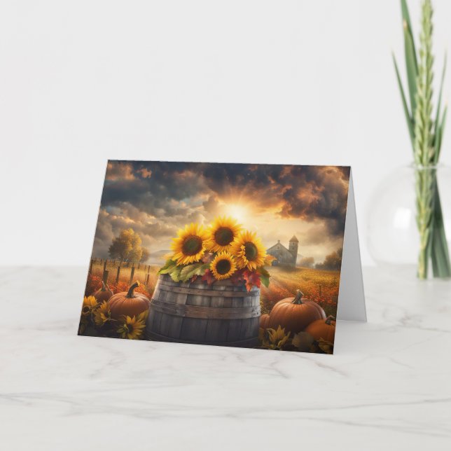 Cartão De Festividades Ação de Graças Feliz País de Ação de Graças (Frente)