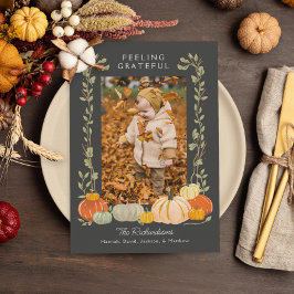 Cartão De Festividades Ação de Graças - Foto agradecida
