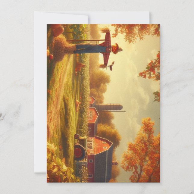 Cartão De Festividades Ação de Graças/Outono no campo (Frente)