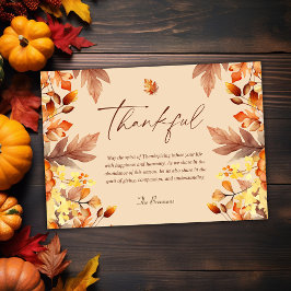 Cartão De Festividades Ação de Graças Russo Outono Sai Graças