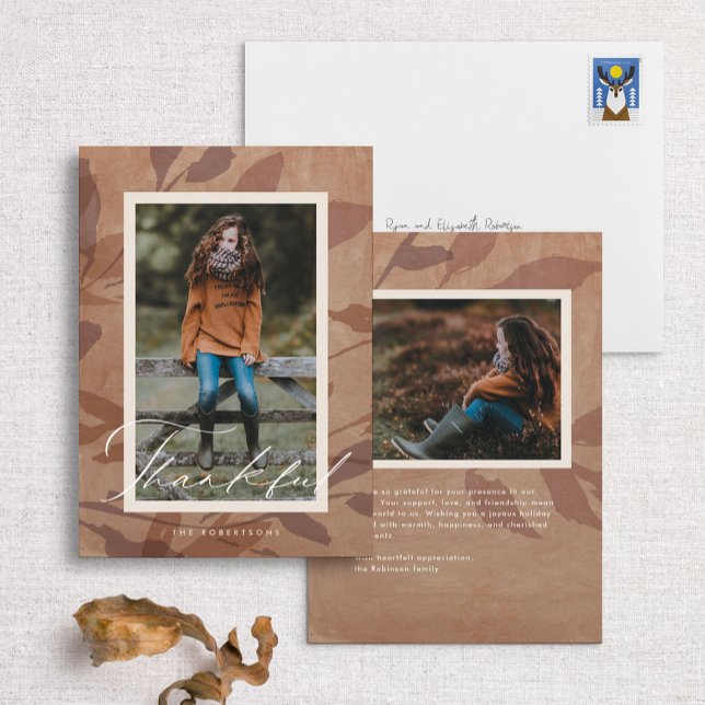 Cartão De Festividades Ação de Graças Terrível Foto da Folha Russa (Criador carregado)