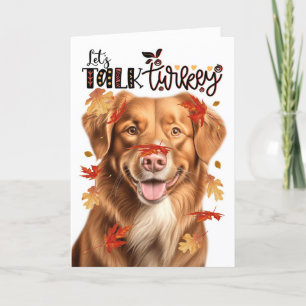 Cartão De Festividades Ação de Graças Tolling Retriever Vamos Talk Turqui