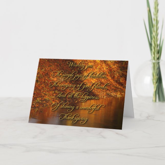 Cartão De Festividades Ação de Graças Tradicional (Frente)