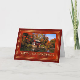 Cartão De Festividades Ação de Graças Vermelho