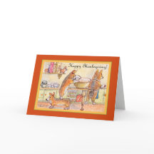 Acção de graças feliz, cozimento da família do