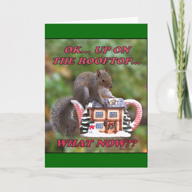 Cartão De Festividades Acima no telhado (Frente)