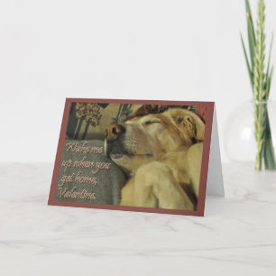 Cartão De Festividades Acordar-me para cima quando você chegar em casa, N