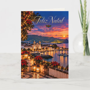 Cartão De Festividades Açores Portugal Feliz Natal Natal