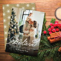 Acredite em Star Calliografia Foto de Natal Religi