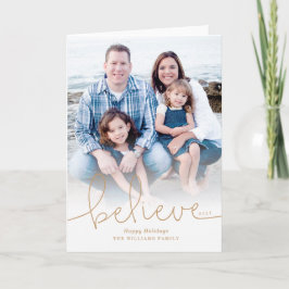 Cartão De Festividades Acredite na foto de feriado