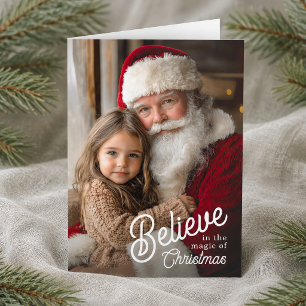 Cartão De Festividades Acredite na Magia do Natal Foto Completa