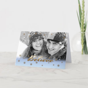 Cartão De Festividades Acredite. Natal personalizado