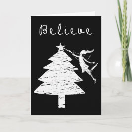Cartão De Festividades Acredite no Art Fairy Christmas
