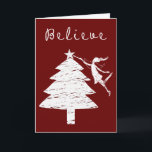 Cartão De Festividades Acredite o Natal da fada da arte<br><div class="desc">Acredite na arte,  acredite no Natal.  Boas festas da fada da arte.  Arte e design por Victoria Lynn Salão.</div>