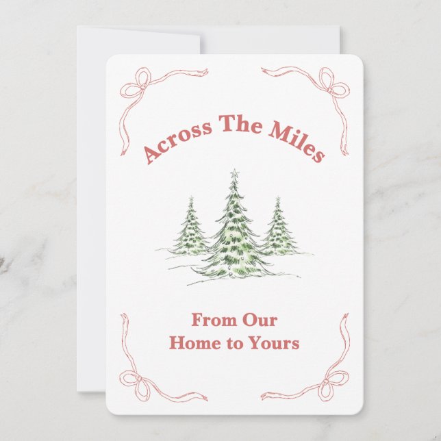 Cartão De Festividades Across the Miles – Faith Inspired Christmas Card (Frente)
