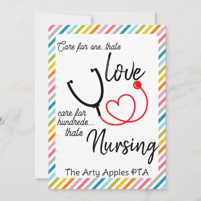 Cartão De Festividades adesivo de reconhecimento de HCA da enfermeira na  (Frente)