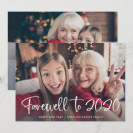 Cartão De Festividades Adeus a 2020 | Feliz Ano Novo 2021 Duas Fotos