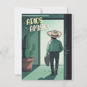 Cartão De Festividades Adeus Adios Amigo Card