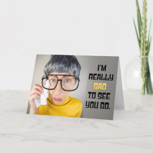 Cartão De Festividades Adeus Sair Vai Sentir Sua Falta De Humor