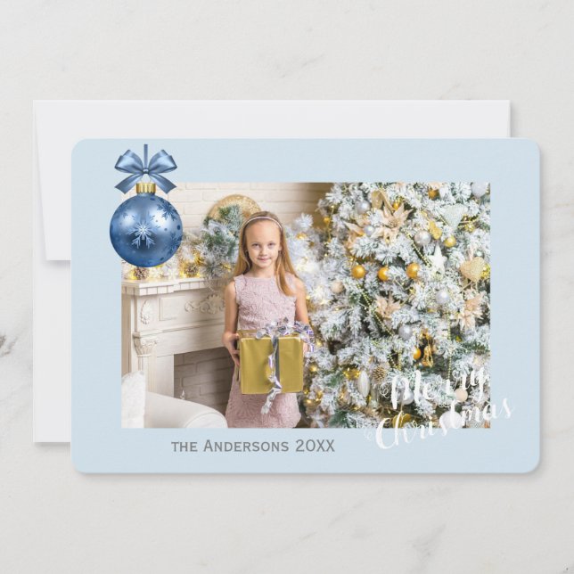 Cartão De Festividades adição personalizada da sua carta de Natal (Frente)