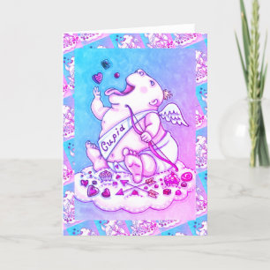 CARTÃO DE FESTIVIDADES ADICIONADO AO AMOR BABY CUPID ENGRAÇADO, CHOCOLATE