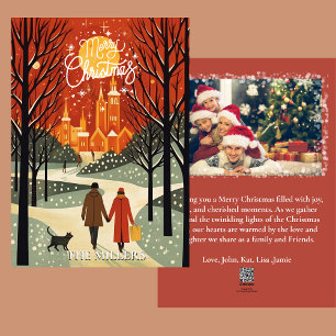 Cartão De Festividades Adicionar Mensagem de Foto ao Natal Tradicional