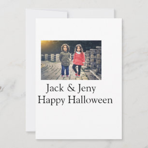 Cartão De Festividades adicionar nome foto texto Halloween crianças menin