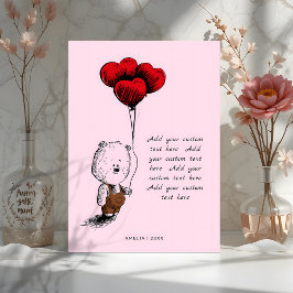 Cartão De Festividades Adicionar seu dia de os namorados de ursos de Tedd