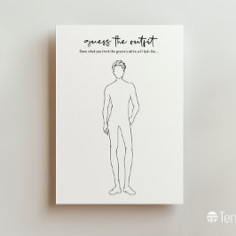 Cartão De Festividades Adivinhe A Roupa - Jogo Do Chá de panela